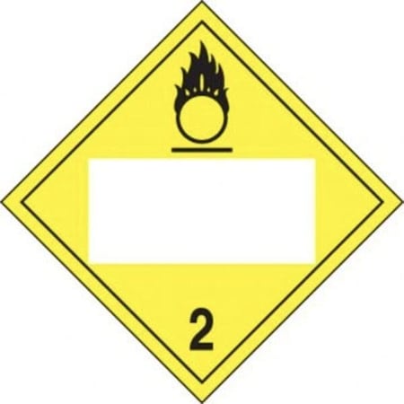 Accuform BLANK DOT PLACARD HAZARD CLASS 2 MPL425CT50 MPL425CT50
